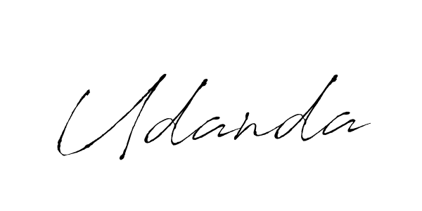 Design your own signature with our free online signature maker. With this signature software, you can create a handwritten (Antro_Vectra) signature for name Udanda. Udanda signature style 6 images and pictures png