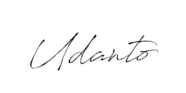 How to make Udanto name signature. Use Antro_Vectra style for creating short signs online. This is the latest handwritten sign. Udanto signature style 6 images and pictures png