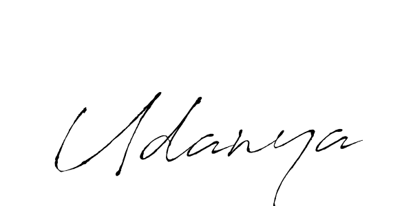 How to make Udanya signature? Antro_Vectra is a professional autograph style. Create handwritten signature for Udanya name. Udanya signature style 6 images and pictures png