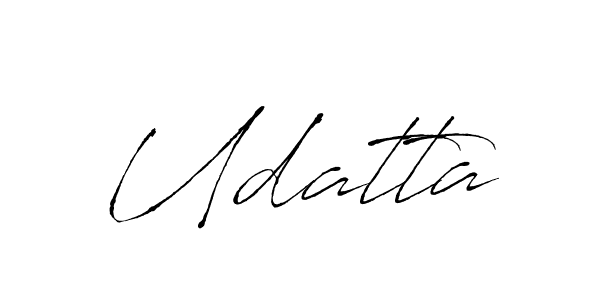 Make a beautiful signature design for name Udatta. With this signature (Antro_Vectra) style, you can create a handwritten signature for free. Udatta signature style 6 images and pictures png