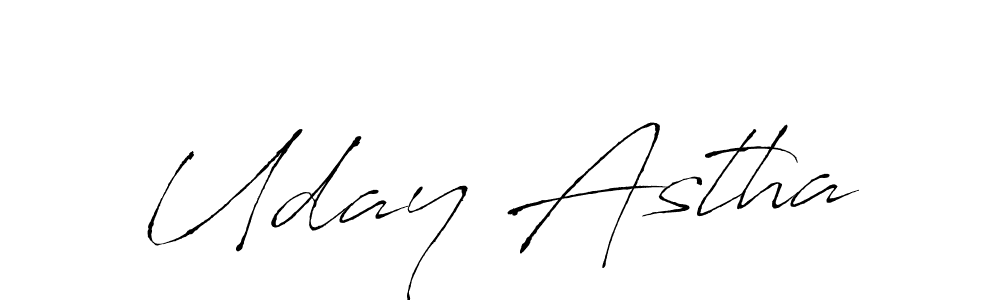 Uday Astha stylish signature style. Best Handwritten Sign (Antro_Vectra) for my name. Handwritten Signature Collection Ideas for my name Uday Astha. Uday Astha signature style 6 images and pictures png