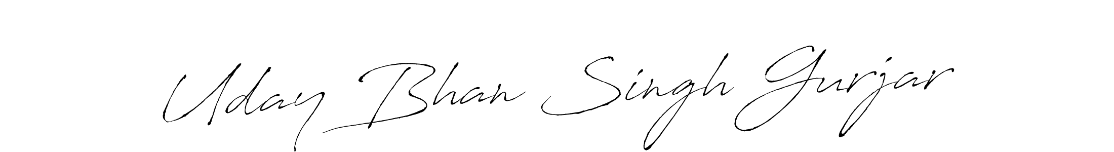 How to make Uday Bhan Singh Gurjar signature? Antro_Vectra is a professional autograph style. Create handwritten signature for Uday Bhan Singh Gurjar name. Uday Bhan Singh Gurjar signature style 6 images and pictures png