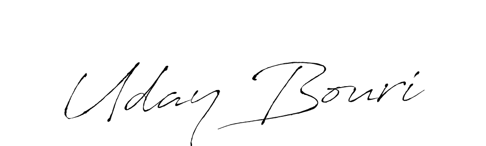 Design your own signature with our free online signature maker. With this signature software, you can create a handwritten (Antro_Vectra) signature for name Uday Bouri. Uday Bouri signature style 6 images and pictures png