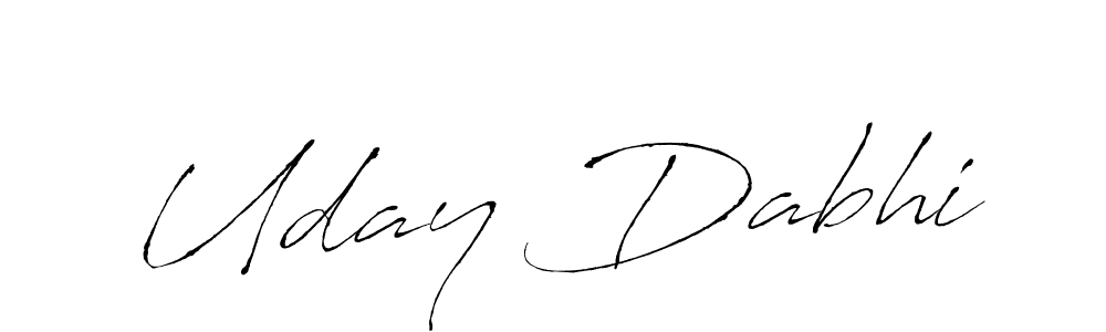 Create a beautiful signature design for name Uday Dabhi. With this signature (Antro_Vectra) fonts, you can make a handwritten signature for free. Uday Dabhi signature style 6 images and pictures png