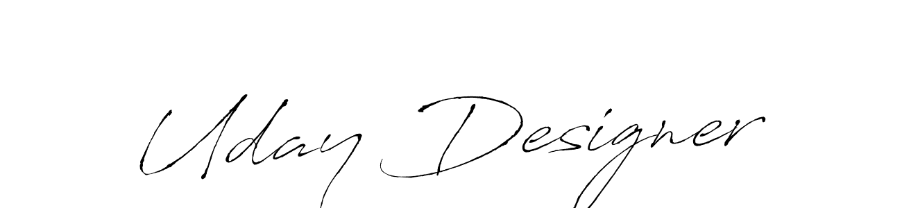 How to make Uday Designer signature? Antro_Vectra is a professional autograph style. Create handwritten signature for Uday Designer name. Uday Designer signature style 6 images and pictures png