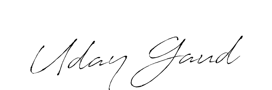 Uday Gaud stylish signature style. Best Handwritten Sign (Antro_Vectra) for my name. Handwritten Signature Collection Ideas for my name Uday Gaud. Uday Gaud signature style 6 images and pictures png