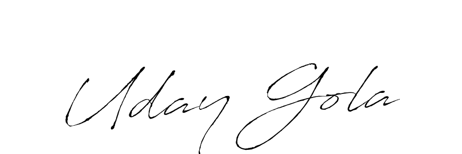 Design your own signature with our free online signature maker. With this signature software, you can create a handwritten (Antro_Vectra) signature for name Uday Gola. Uday Gola signature style 6 images and pictures png