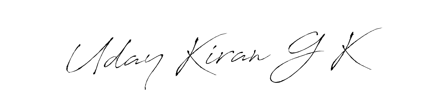 Similarly Antro_Vectra is the best handwritten signature design. Signature creator online .You can use it as an online autograph creator for name Uday Kiran G K. Uday Kiran G K signature style 6 images and pictures png