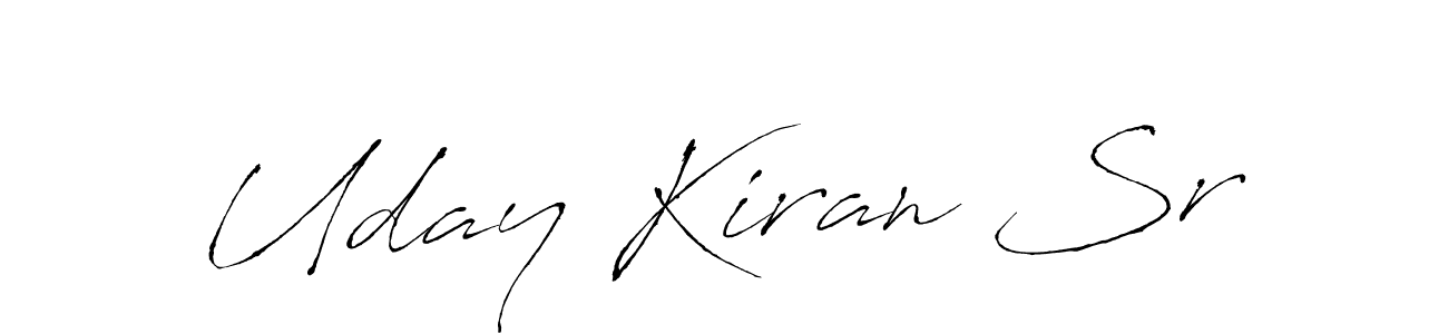 Similarly Antro_Vectra is the best handwritten signature design. Signature creator online .You can use it as an online autograph creator for name Uday Kiran Sr. Uday Kiran Sr signature style 6 images and pictures png