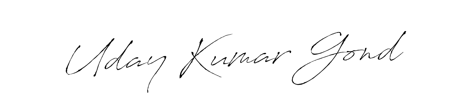 Create a beautiful signature design for name Uday Kumar Gond. With this signature (Antro_Vectra) fonts, you can make a handwritten signature for free. Uday Kumar Gond signature style 6 images and pictures png