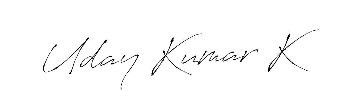 You can use this online signature creator to create a handwritten signature for the name Uday Kumar K. This is the best online autograph maker. Uday Kumar K signature style 6 images and pictures png