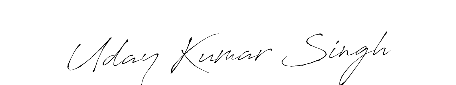 Create a beautiful signature design for name Uday Kumar Singh. With this signature (Antro_Vectra) fonts, you can make a handwritten signature for free. Uday Kumar Singh signature style 6 images and pictures png