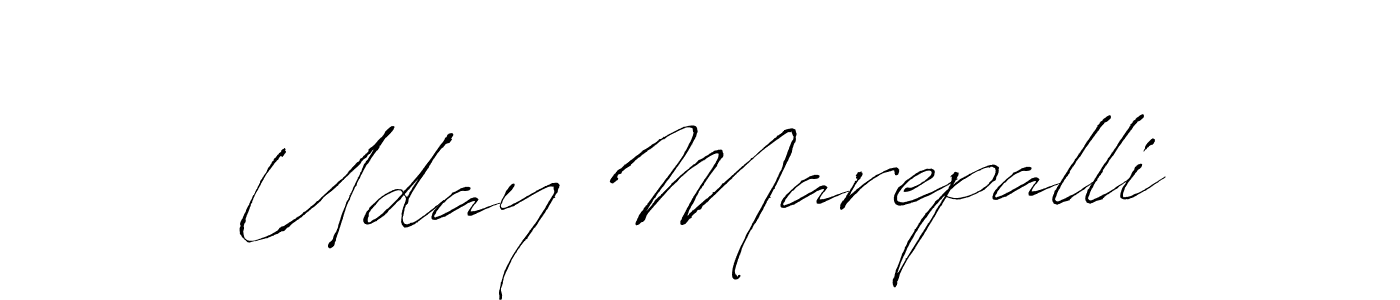 Also You can easily find your signature by using the search form. We will create Uday Marepalli name handwritten signature images for you free of cost using Antro_Vectra sign style. Uday Marepalli signature style 6 images and pictures png