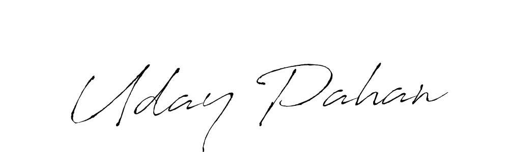 if you are searching for the best signature style for your name Uday Pahan. so please give up your signature search. here we have designed multiple signature styles  using Antro_Vectra. Uday Pahan signature style 6 images and pictures png