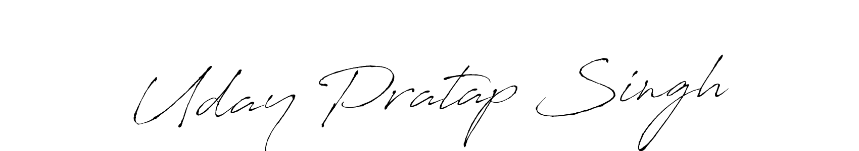 How to make Uday Pratap Singh name signature. Use Antro_Vectra style for creating short signs online. This is the latest handwritten sign. Uday Pratap Singh signature style 6 images and pictures png