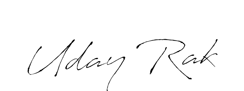 You can use this online signature creator to create a handwritten signature for the name Uday Rak. This is the best online autograph maker. Uday Rak signature style 6 images and pictures png