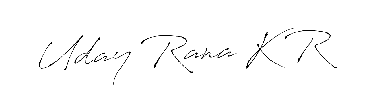 Use a signature maker to create a handwritten signature online. With this signature software, you can design (Antro_Vectra) your own signature for name Uday Rana K R. Uday Rana K R signature style 6 images and pictures png