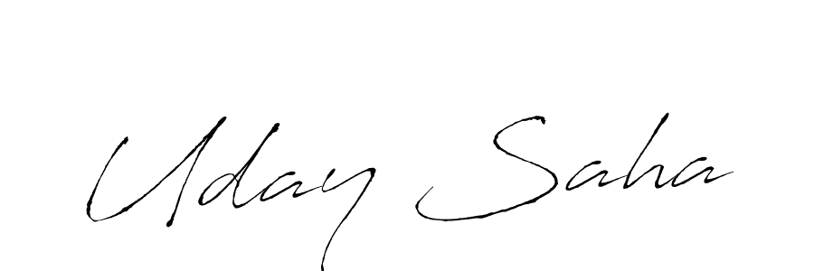 Also we have Uday Saha name is the best signature style. Create professional handwritten signature collection using Antro_Vectra autograph style. Uday Saha signature style 6 images and pictures png