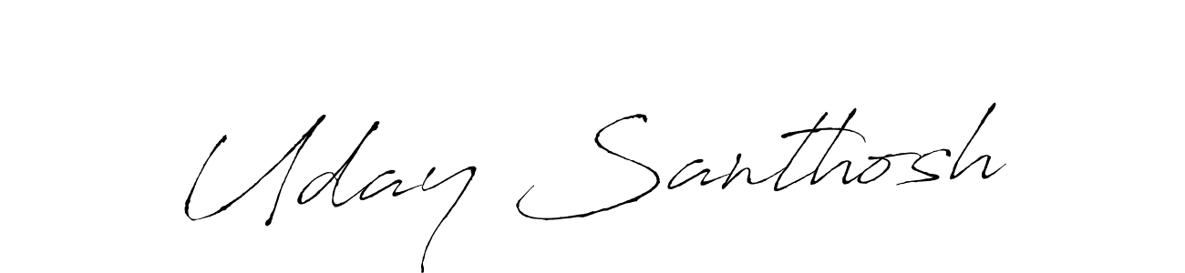 Also we have Uday Santhosh name is the best signature style. Create professional handwritten signature collection using Antro_Vectra autograph style. Uday Santhosh signature style 6 images and pictures png