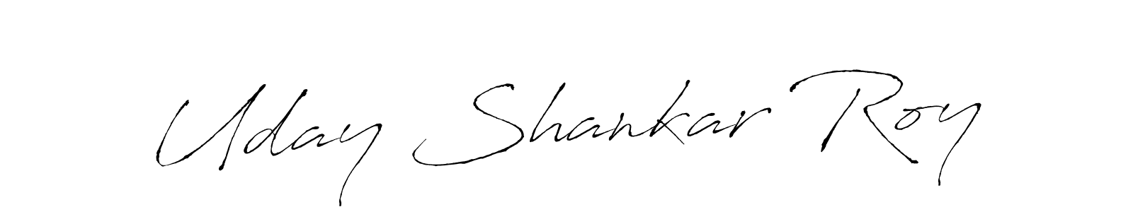 Create a beautiful signature design for name Uday Shankar Roy. With this signature (Antro_Vectra) fonts, you can make a handwritten signature for free. Uday Shankar Roy signature style 6 images and pictures png