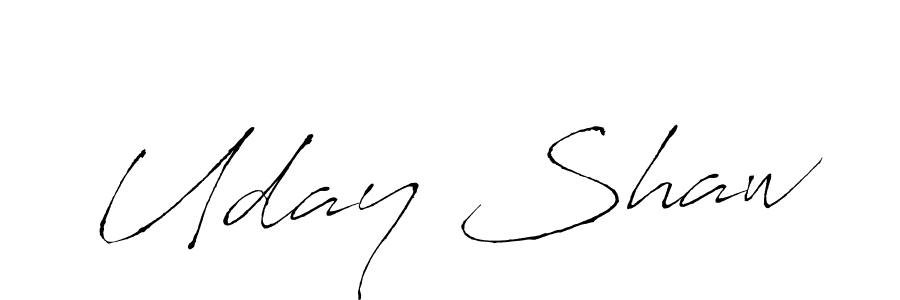 Create a beautiful signature design for name Uday Shaw. With this signature (Antro_Vectra) fonts, you can make a handwritten signature for free. Uday Shaw signature style 6 images and pictures png