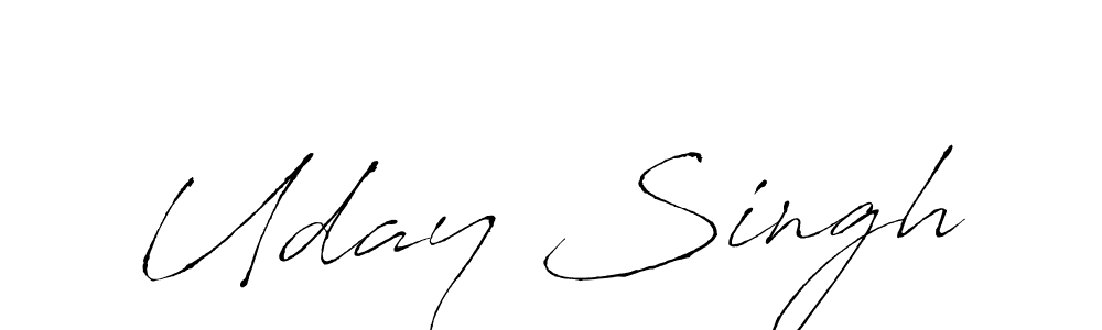 Make a beautiful signature design for name Uday Singh. With this signature (Antro_Vectra) style, you can create a handwritten signature for free. Uday Singh signature style 6 images and pictures png