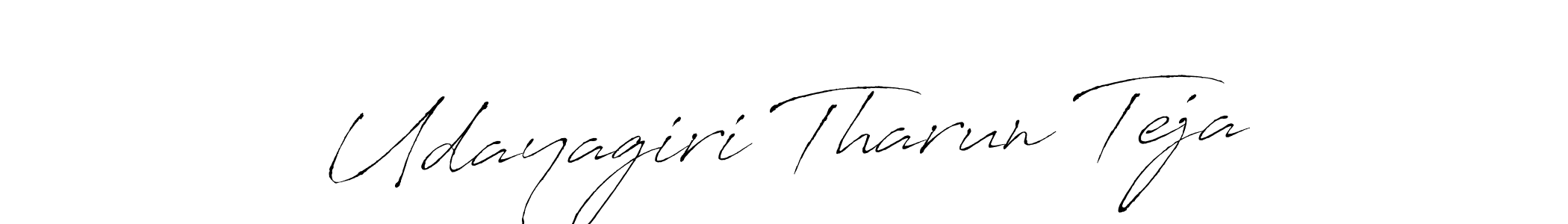 How to make Udayagiri Tharun Teja signature? Antro_Vectra is a professional autograph style. Create handwritten signature for Udayagiri Tharun Teja name. Udayagiri Tharun Teja signature style 6 images and pictures png