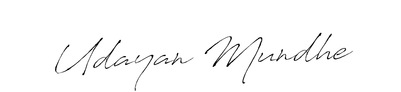 Make a beautiful signature design for name Udayan Mundhe. With this signature (Antro_Vectra) style, you can create a handwritten signature for free. Udayan Mundhe signature style 6 images and pictures png