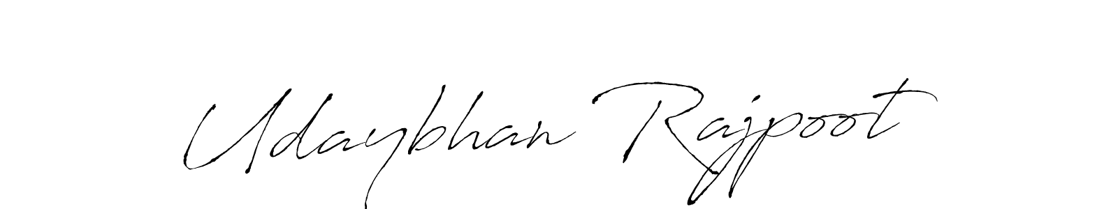 Make a beautiful signature design for name Udaybhan Rajpoot. With this signature (Antro_Vectra) style, you can create a handwritten signature for free. Udaybhan Rajpoot signature style 6 images and pictures png