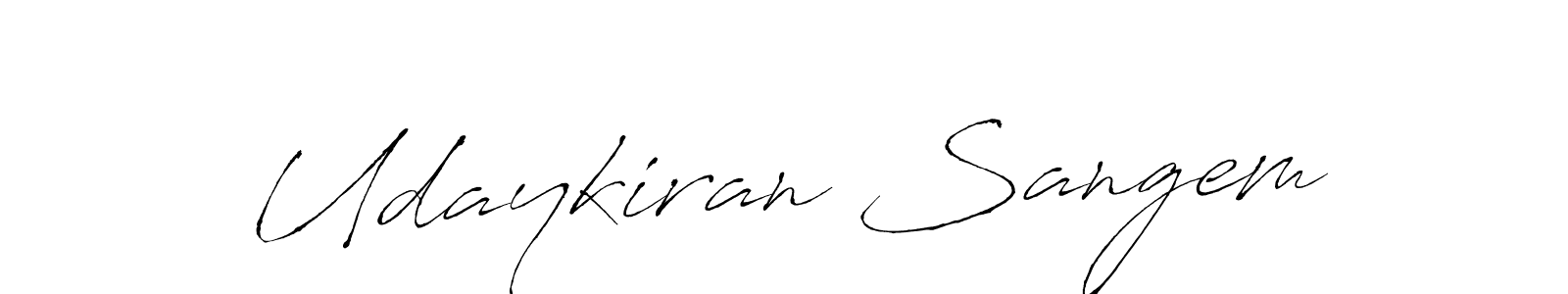 Make a short Udaykiran Sangem signature style. Manage your documents anywhere anytime using Antro_Vectra. Create and add eSignatures, submit forms, share and send files easily. Udaykiran Sangem signature style 6 images and pictures png