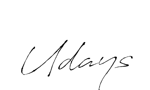 Make a beautiful signature design for name Udays. With this signature (Antro_Vectra) style, you can create a handwritten signature for free. Udays signature style 6 images and pictures png