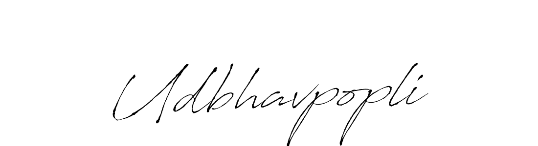 How to make Udbhavpopli name signature. Use Antro_Vectra style for creating short signs online. This is the latest handwritten sign. Udbhavpopli signature style 6 images and pictures png