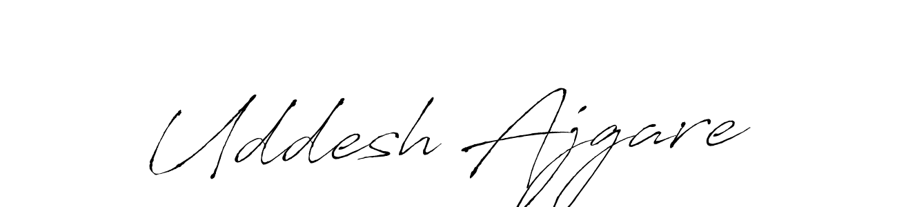 Make a beautiful signature design for name Uddesh Ajgare. With this signature (Antro_Vectra) style, you can create a handwritten signature for free. Uddesh Ajgare signature style 6 images and pictures png