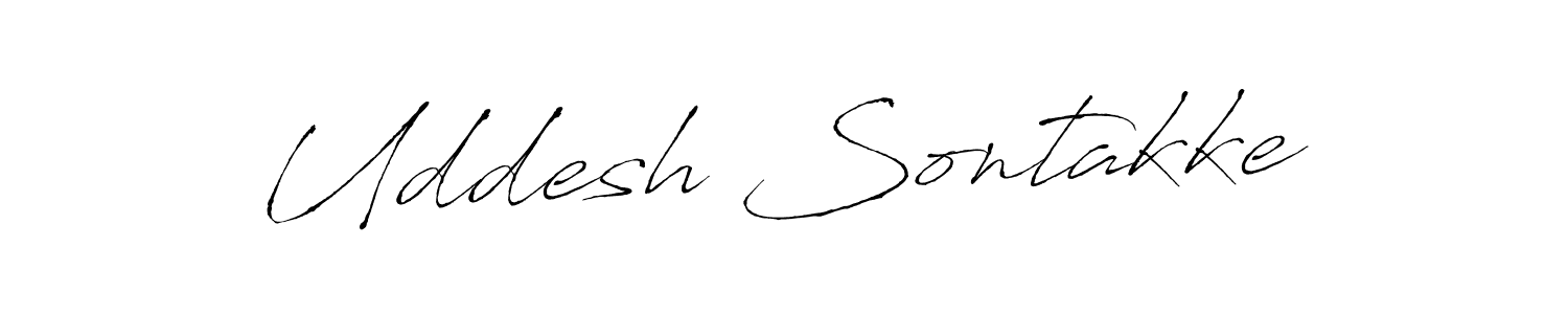 You should practise on your own different ways (Antro_Vectra) to write your name (Uddesh Sontakke) in signature. don't let someone else do it for you. Uddesh Sontakke signature style 6 images and pictures png