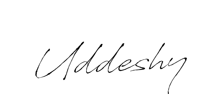 Uddeshy stylish signature style. Best Handwritten Sign (Antro_Vectra) for my name. Handwritten Signature Collection Ideas for my name Uddeshy. Uddeshy signature style 6 images and pictures png