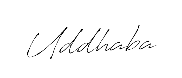 Make a beautiful signature design for name Uddhaba. With this signature (Antro_Vectra) style, you can create a handwritten signature for free. Uddhaba signature style 6 images and pictures png