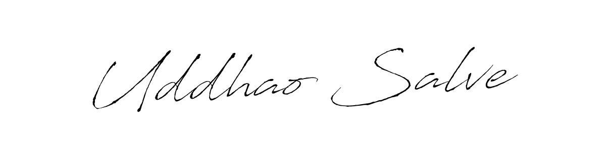 Also we have Uddhao Salve name is the best signature style. Create professional handwritten signature collection using Antro_Vectra autograph style. Uddhao Salve signature style 6 images and pictures png