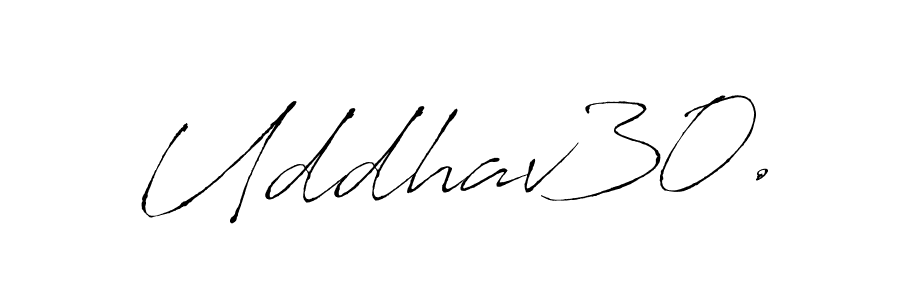 How to make Uddhav30. name signature. Use Antro_Vectra style for creating short signs online. This is the latest handwritten sign. Uddhav30. signature style 6 images and pictures png