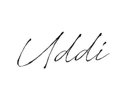 Make a beautiful signature design for name Uddi. With this signature (Antro_Vectra) style, you can create a handwritten signature for free. Uddi signature style 6 images and pictures png