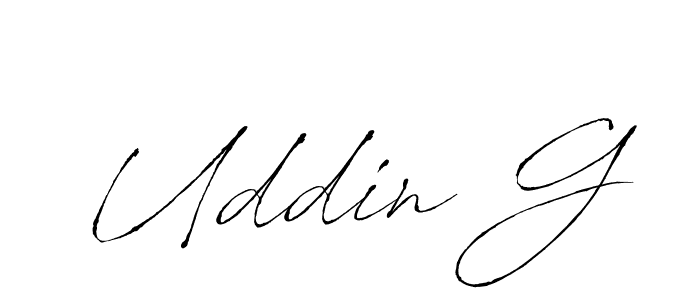 How to make Uddin G name signature. Use Antro_Vectra style for creating short signs online. This is the latest handwritten sign. Uddin G signature style 6 images and pictures png