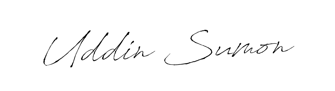 Also we have Uddin Sumon name is the best signature style. Create professional handwritten signature collection using Antro_Vectra autograph style. Uddin Sumon signature style 6 images and pictures png