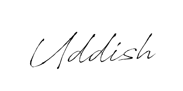 Design your own signature with our free online signature maker. With this signature software, you can create a handwritten (Antro_Vectra) signature for name Uddish. Uddish signature style 6 images and pictures png