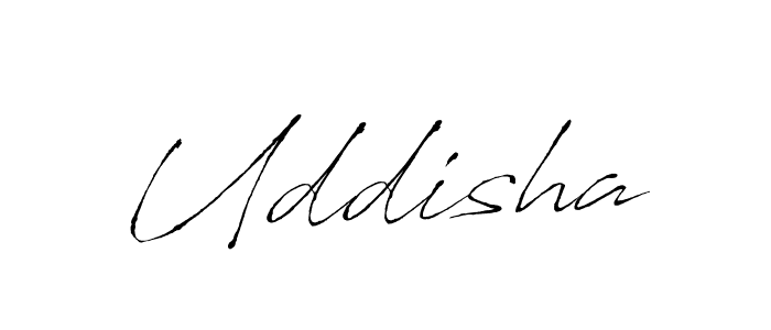 Create a beautiful signature design for name Uddisha. With this signature (Antro_Vectra) fonts, you can make a handwritten signature for free. Uddisha signature style 6 images and pictures png