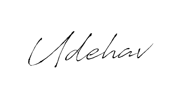 Make a beautiful signature design for name Udehav. With this signature (Antro_Vectra) style, you can create a handwritten signature for free. Udehav signature style 6 images and pictures png