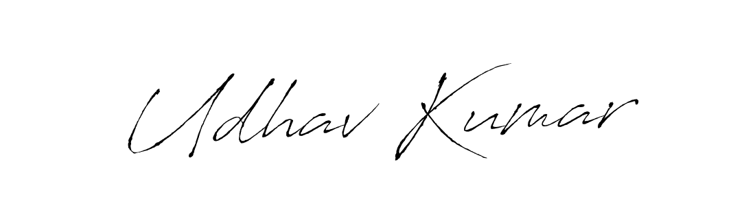 Design your own signature with our free online signature maker. With this signature software, you can create a handwritten (Antro_Vectra) signature for name Udhav Kumar. Udhav Kumar signature style 6 images and pictures png