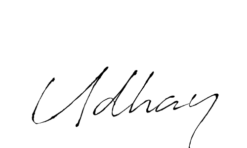 Create a beautiful signature design for name Udhay. With this signature (Antro_Vectra) fonts, you can make a handwritten signature for free. Udhay signature style 6 images and pictures png