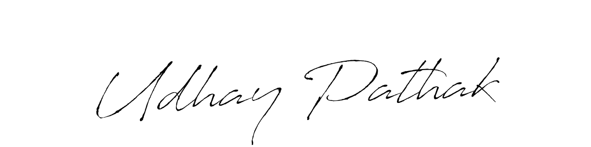 The best way (Antro_Vectra) to make a short signature is to pick only two or three words in your name. The name Udhay Pathak include a total of six letters. For converting this name. Udhay Pathak signature style 6 images and pictures png