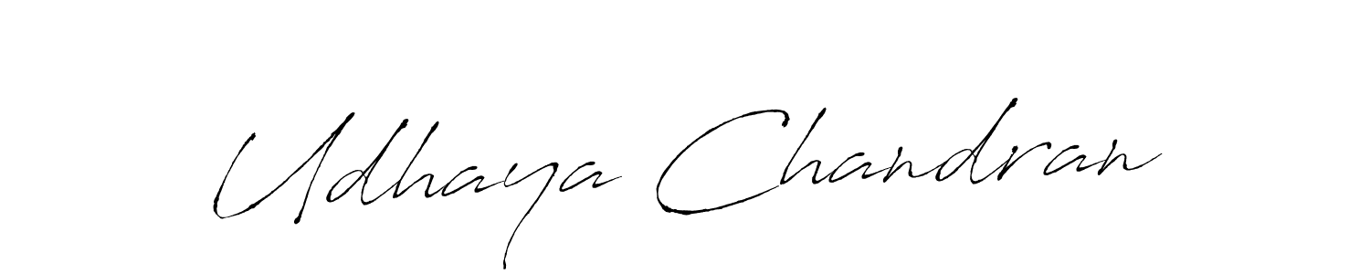 How to make Udhaya Chandran name signature. Use Antro_Vectra style for creating short signs online. This is the latest handwritten sign. Udhaya Chandran signature style 6 images and pictures png
