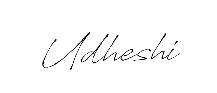 Create a beautiful signature design for name Udheshi. With this signature (Antro_Vectra) fonts, you can make a handwritten signature for free. Udheshi signature style 6 images and pictures png
