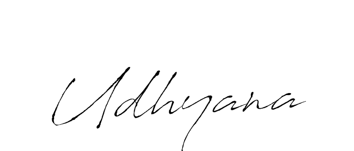 Make a beautiful signature design for name Udhyana. With this signature (Antro_Vectra) style, you can create a handwritten signature for free. Udhyana signature style 6 images and pictures png